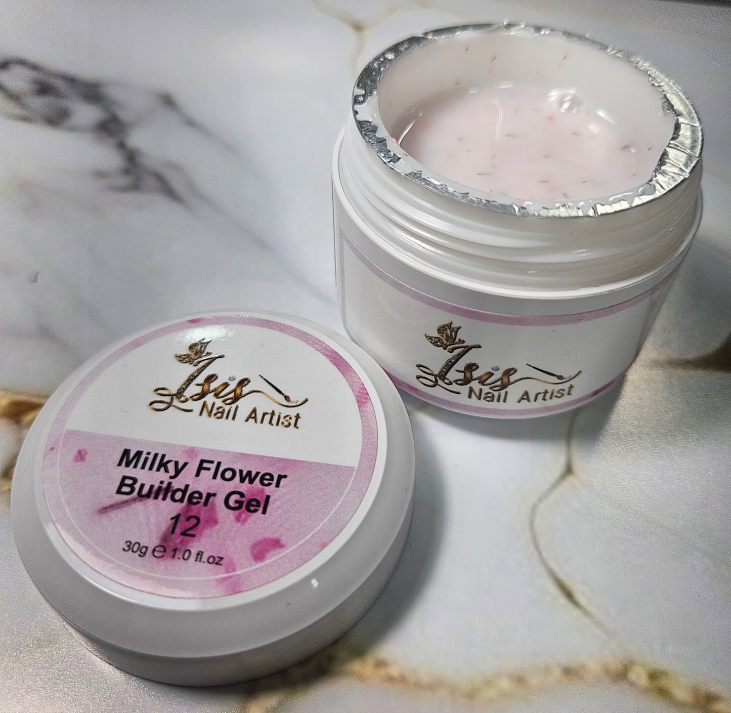 Builder gel Milky Flower # 12