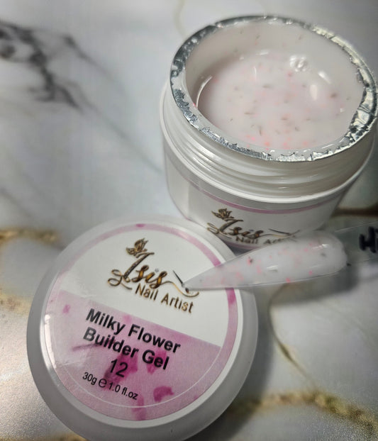 Builder gel Milky Flower # 12