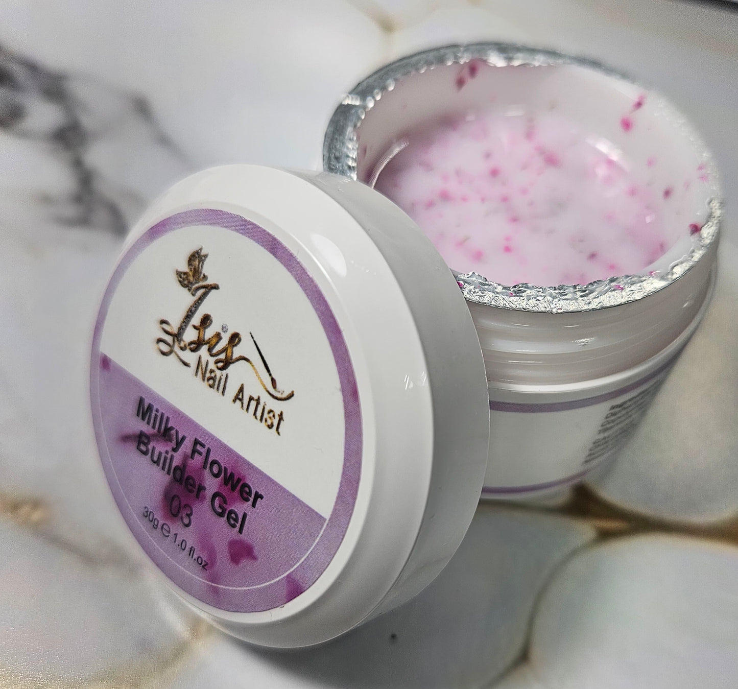 Builder gel Milky Flower # 3