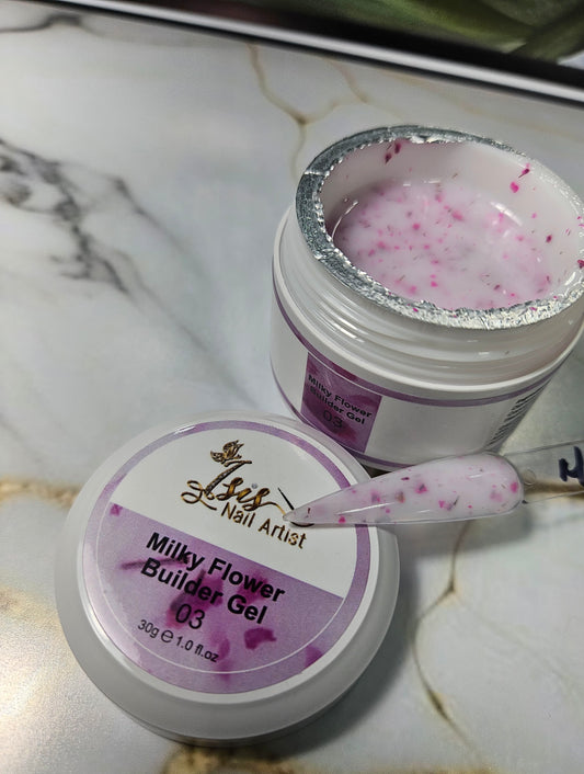 Builder gel Milky Flower # 3