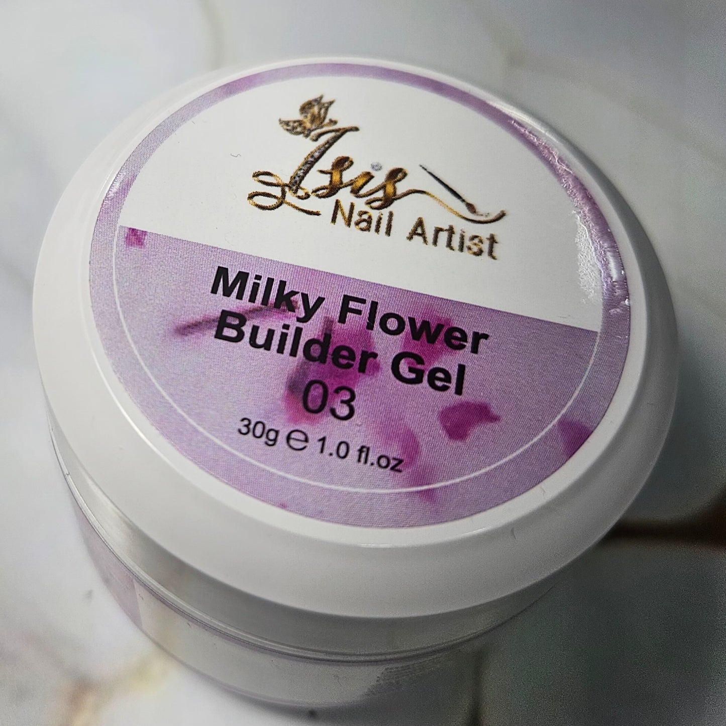 Builder gel Milky Flower # 3
